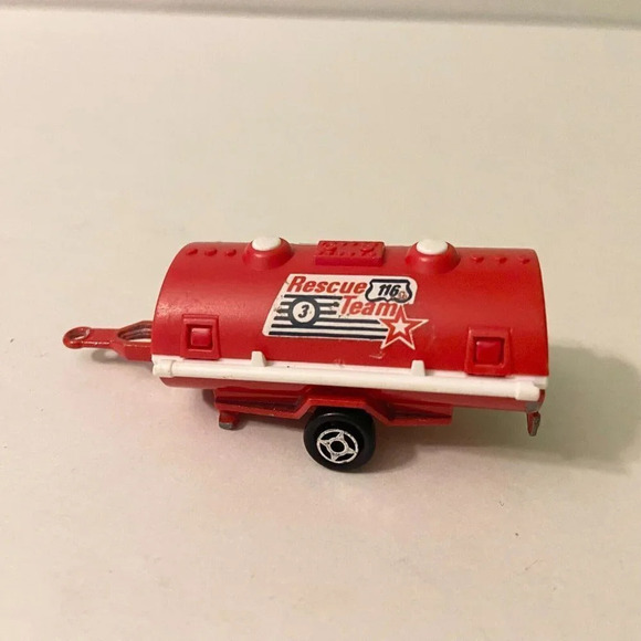 Vintage Majorette France Rescue Team Oil Tank Hauler Trailer - Picture 10 of 12